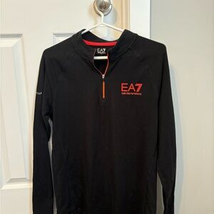 EA7 EMPORIO ARMANI Black Long Sleeve  Half Zip